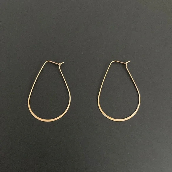 Amano Studio gold plated minimalist rose gold teardrop hoop - Picture 4 of 4